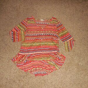 Rods Western Blouse High Low Cute Ruffle M